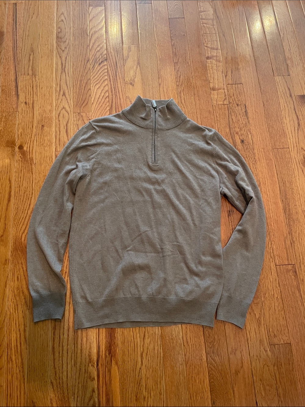 Men's Zip Mock Neck Sweater – Taupe Brown